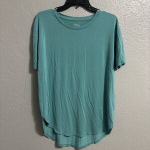 Time and Tru Aqua Short Sleeve Top